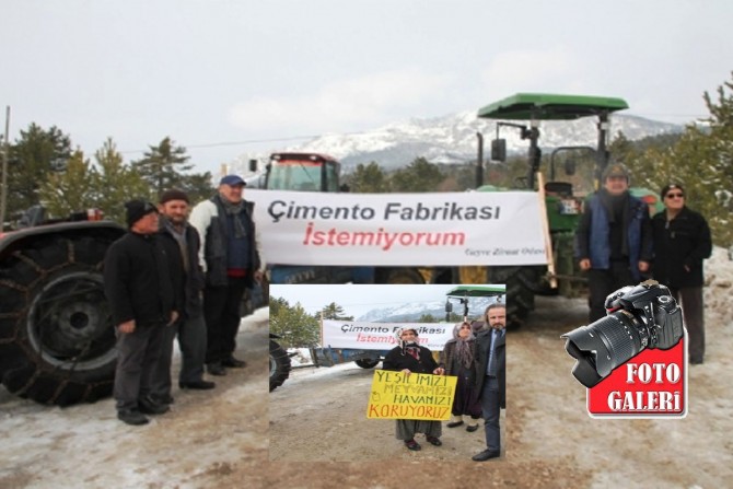 Köylülerden çimento fabrikası kurulmasına tepki