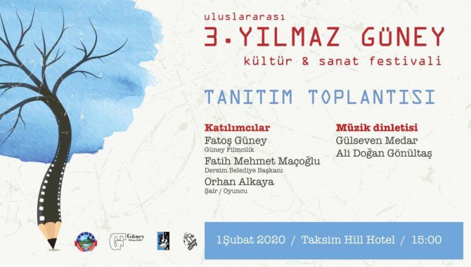 3. Yılmaz Güney Kültür ve Sanat Festivali’ne başvurular başlıyor!