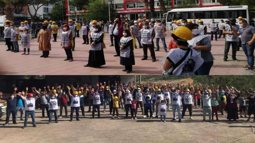 Ankaraya yürümek isteren Soma maden işçileri Salihlide gözaltına alındı