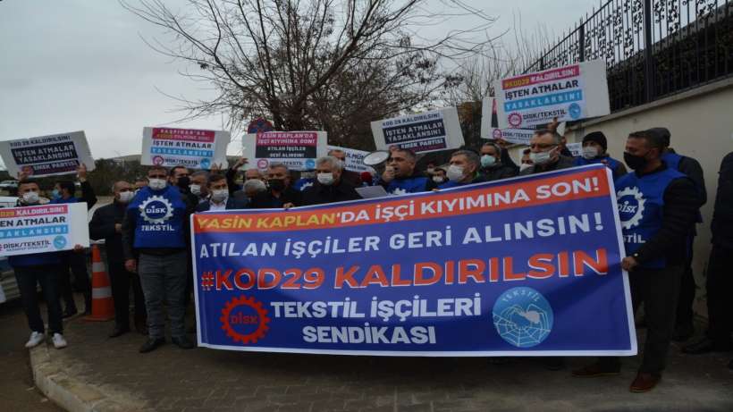 Antep’te DİSK/Tekstil’den eylem I İşçi kıyımına son, atılan işçiler geri alınsın