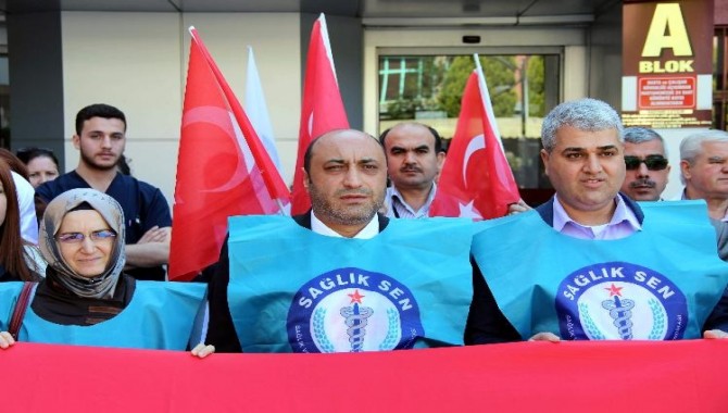 Aydın Sağlık-Sen döner sermayeyi protesto etti