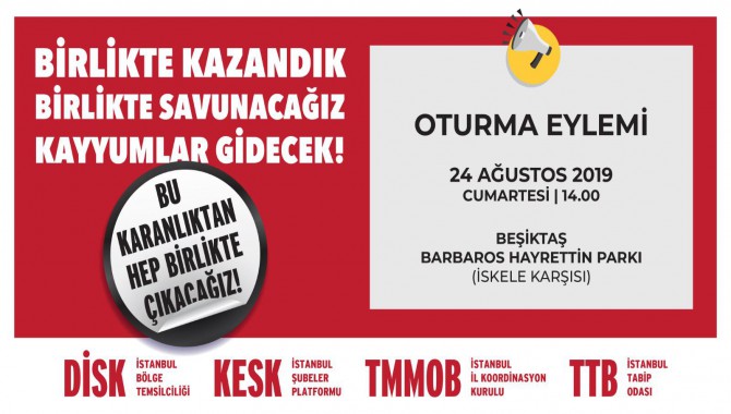 Beşiktaş Barbaros Hayrettinpaşa Parkı'nda kayyıma karşı oturma eylemi yapılacak