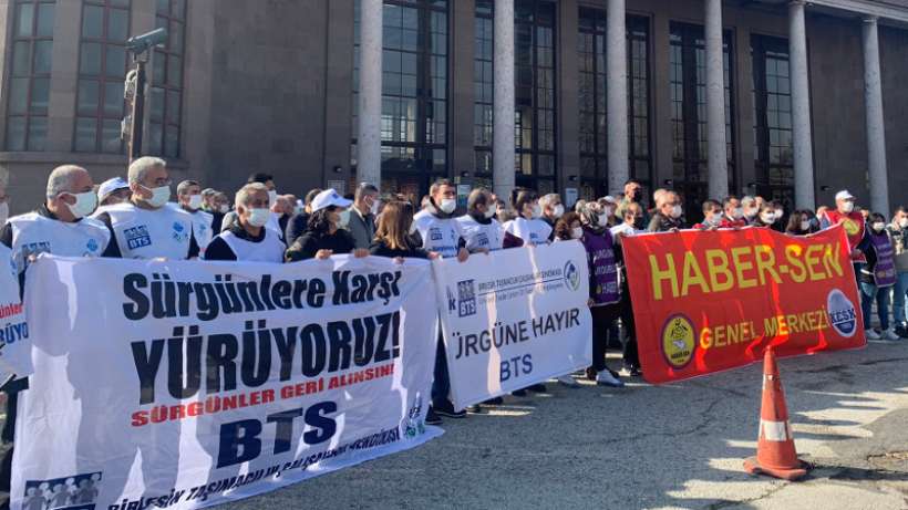 BTS ve Haber-Senin sürgünlere hayır yürüyüşü Ankarada sona erdi
