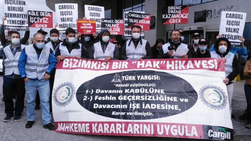 Cargill işçileri İstanbulda son basın açıklamalarını yaptı