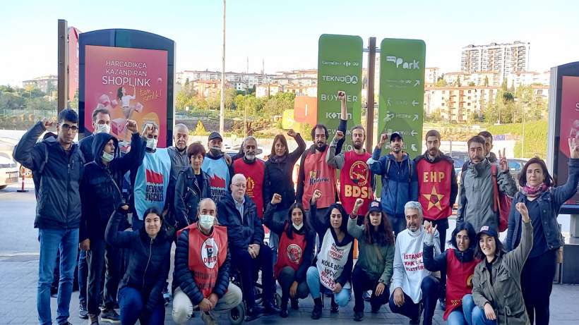 CarrefourSA’da direnişe destek ve 24 Ekim Kartal mitingine davet