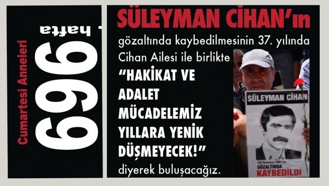 Cumartesi Anneleri 696. haftasında Süleyman Cihan İçin Galatasaray'da olacak