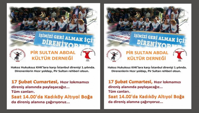 Direnişimizi paylaşıyoruz, lokmamızı da…