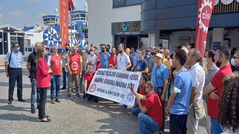 DİSK/Genel Başkanı Çerkezoğlu, Limter-İş’e geçen İzdeniz çalışanları ile buluştu