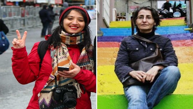 ETHA çalışanları Pınar Gayıp ile Semiha Şahin ev hapsi alarak tahliye oldu