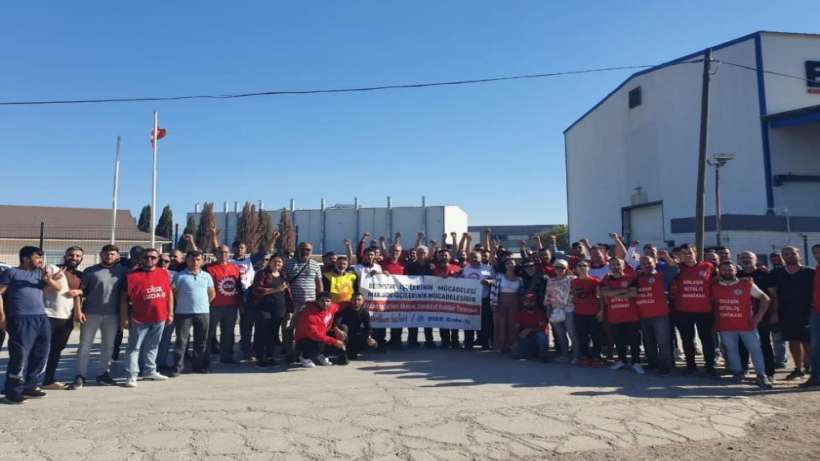 Euroserve işçilerinden Betonstar işçilerine destek ziyareti