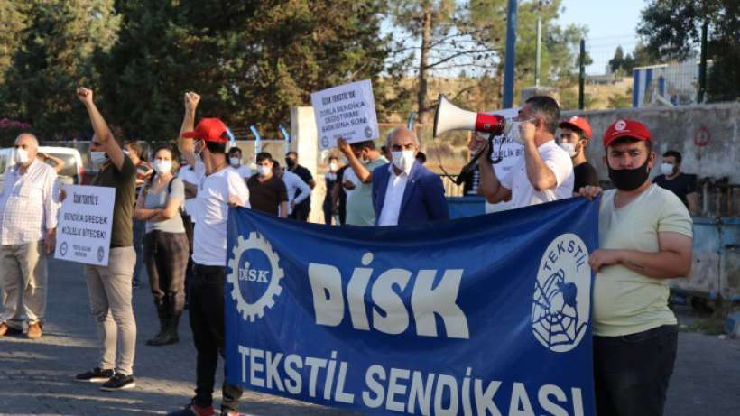 İşçiler baskıları protesto etti