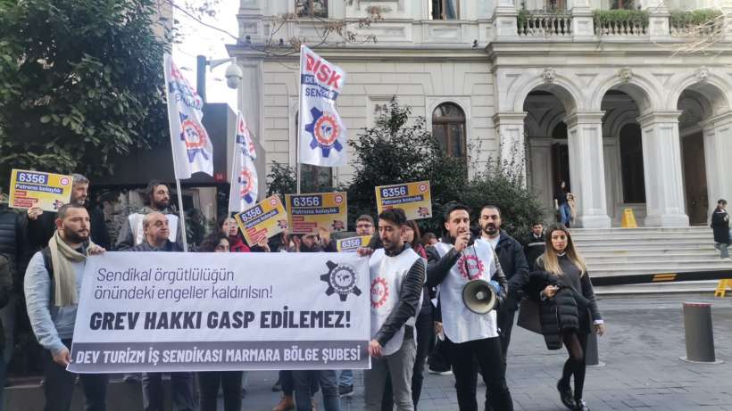 İşçinin iradesini tanımayan Soho House Otel önünde eylem