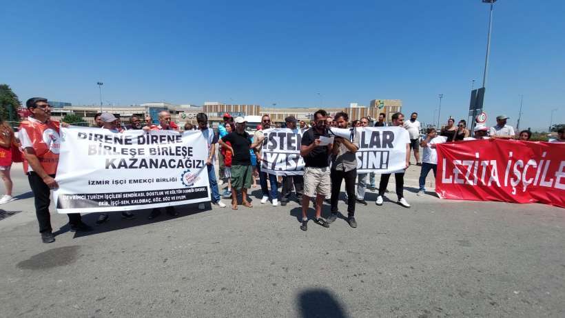 İzmir’de “İşten atmalar yasaklansın” eylemi yapıldı
