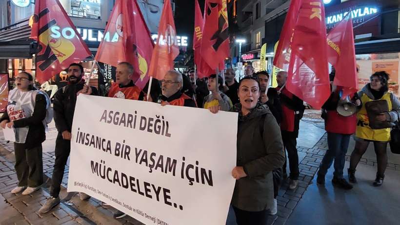 İzmirde insanca yaşam ücreti için mücadele çağrısı yapıldı I Sermaye temsilcileri bizi temsil edemez
