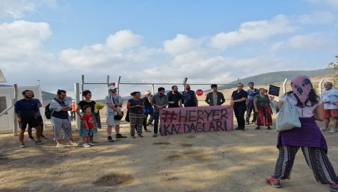 Kadıköy Demokrasi Meclisi Kazdağları'nda nöbete devam ediyor