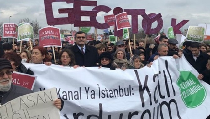 Kanal İstanbul'un ÇED raporuna tepki: #ÇEDeOnayVermiyoruz