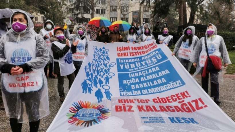 KESK’lilerin Ankara yürüyüşü üçüncü gününde I Bugün bakanlık önünde açıklama var