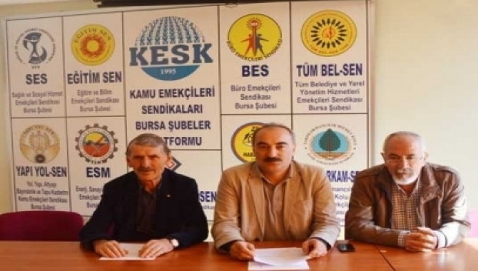 KESK'in mitinginin yasaklanması Bursa’da protesto edildi