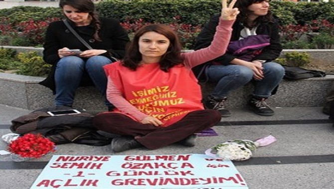 KHK ihraçlarına karşı açlık grevi dayanışması