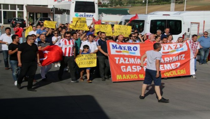 ‘Kıdem tazminatı ve diğer haklarımızı istiyoruz’: Makro Market’ten çıkarılan işçilerinden eylem