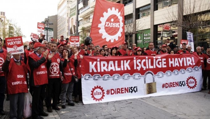 Kiralık işçilik tasarısı içi DİSK Ankara’da eylem yaptı