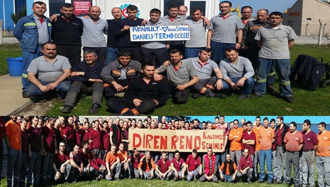 Kocaeli işçisinden Reno işçisine destek