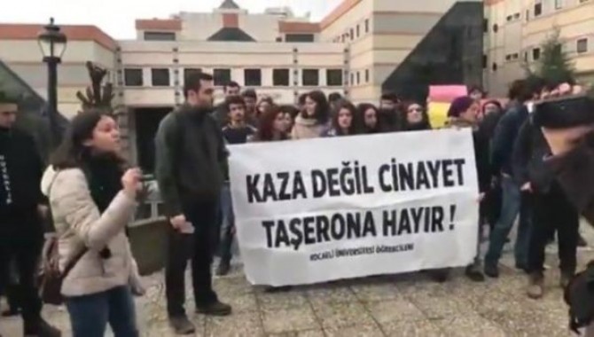 Kocaeli Üniversitesi'nde iş cinayetini protesto eden öğrencilere polis müdahalesi: Gözaltılar var