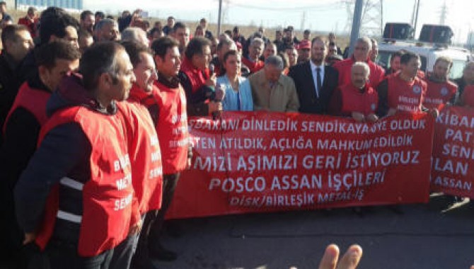 Posco'ya yetki belgesi yine gönderilmedi...İşçiler Salı günü yine eyleme geçeceğini açıkladı