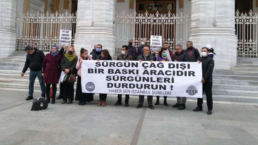 PTT emekçilerinin sürgün edilmesi protesto edildi