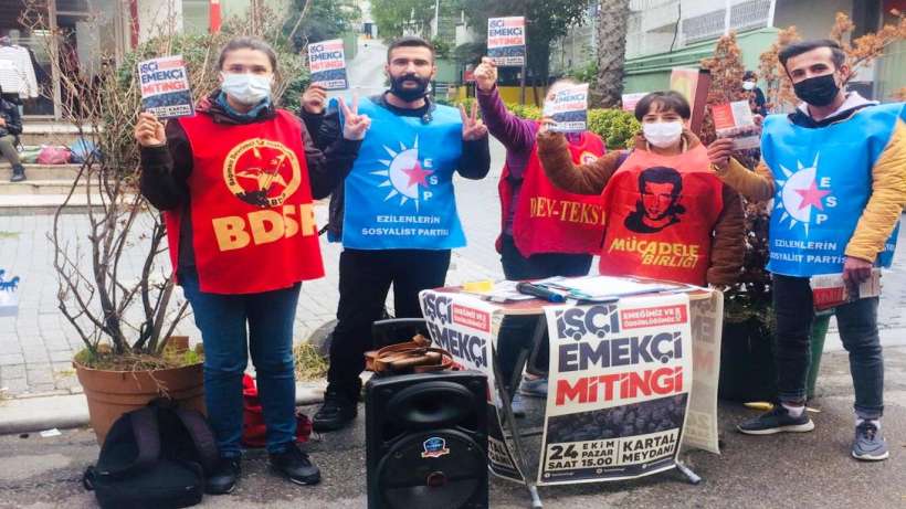 Sarıgazi Çarşamba pazarında 24 Ekim mitingine çağrı yapıldı