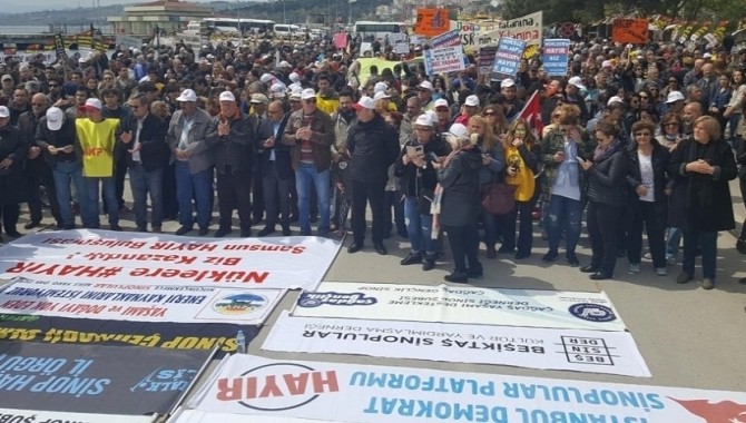 Sinop'ta 5 bin kişi Nükleer Santrala karşı yürüdü