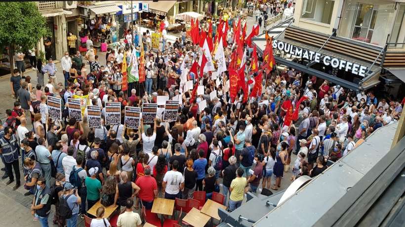 Sivasta katledilenler İzmirde anıldı I 8 Temmuz mitingine çağrı