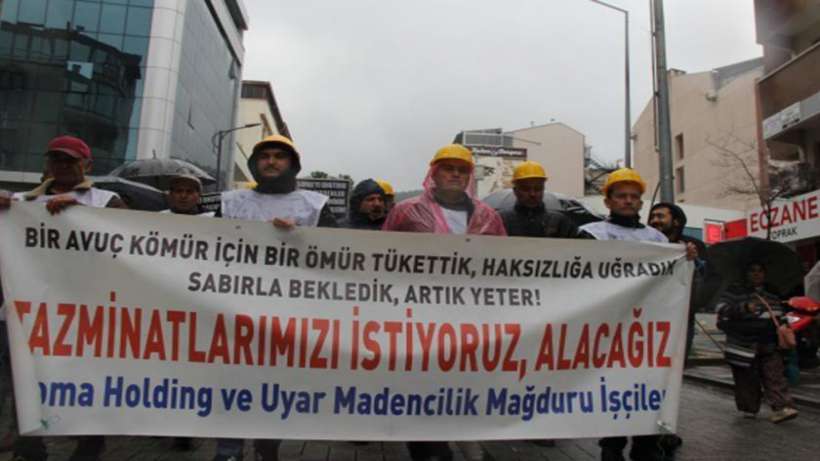 Soma’da 8 yıldır tazminatları ödenmeyen maden işçileri Ankara’ya yürüyor
