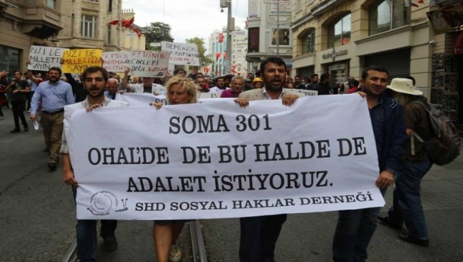 Taksim'de Soma eylemi: FETO’nün cinleri değil bu bir katliam