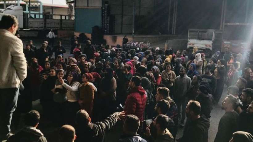 Tarsus Halinde çalışan kadınlar iş bıraktı