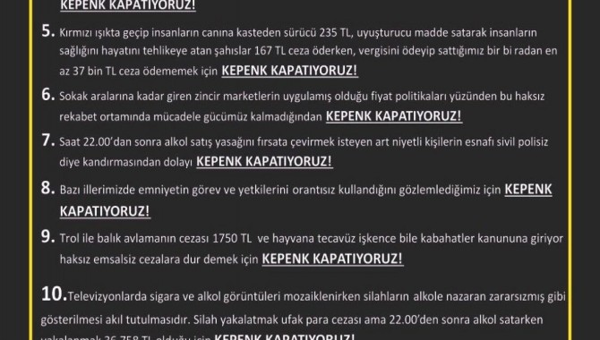 Tekel bayileri Perşembe günü kepenk kapatıyor