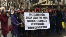 Ankara Kadın Platformu, Özel Halk Otobüsü'nde tecavüzü protesto etti