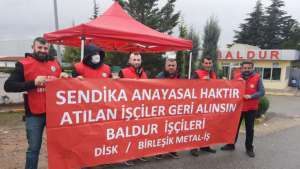 Baldur Süspansiyon işçileri direniş çadırı kurdu