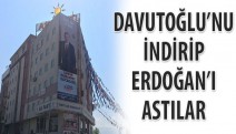 Davutoğlu afişi kaldırıldı