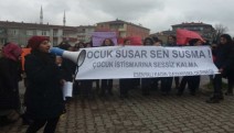 Esenyalı'da kadınlardan 'çocuk istismarı'na karşı eylem