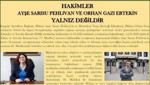 Hukuk Örgütleri: Hakimler Pehlivan ve Ertekin yalnız değildir