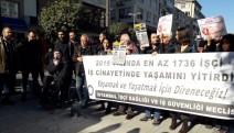 İSİG'den Süreyya Operası önünde basın açıklaması:2019'da 1736 işçi yaşamını yitirdi