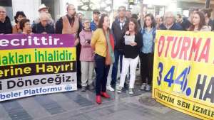 İzmir’de KHK eylemi: İhraç edilen arkadaşlarımız işlerine dönmeli