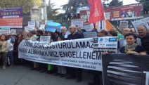 Kapatılan televizyon ve radyo kanalları için Galatasaray'da eylem