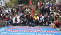 KESK İzmir Platformu'ndan ihraçlara karşı oturma eylemi