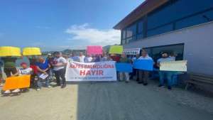 OF TA BALIKÇILAR KAFES BALIK PROJESİNİ PROTESTO ETTİ