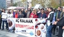 Sağlık çalışanlarından protesto... Aç kalmak istemiyoruz