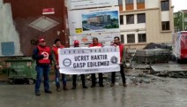 Topkapılı Mehmet Bey İlkokulu şantiyesinde eylem