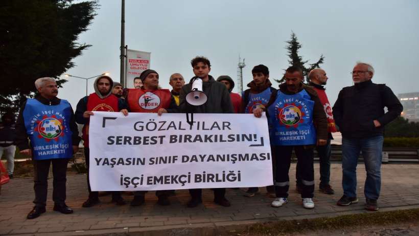 Tuzlada gözaltılar serbest bırakılsın eylemi