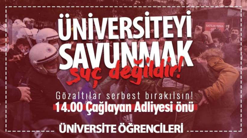 Üniversite öğrencilerden adliye önüne çağrı